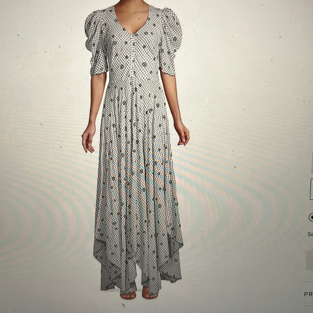 LoveShackFancy coralie floral button- down NWT